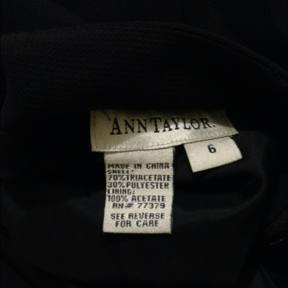 Black Silky Ann Taylor Sheath Dress - Picture 8 of 11